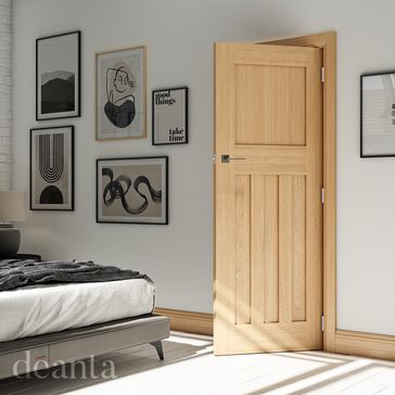 Deanta Cambridge Unfinished Oak Internal Door alternative