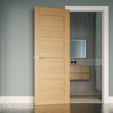 Deanta Coventry Unfinished Oak FD30 Fire Door alternative