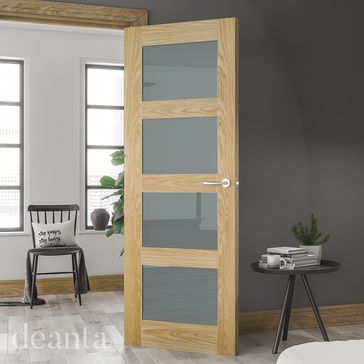 Deanta Coventry Unfinished Oak Frosted Glazed Door alternative
