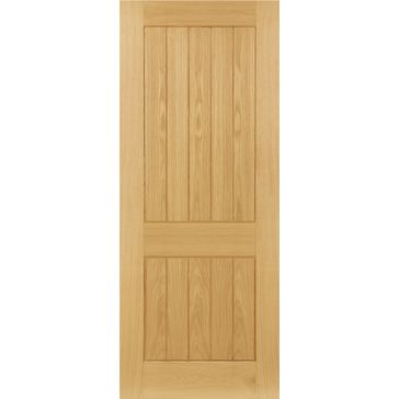 Deanta Ely Pre-Finished Oak 2 Panel FD30 Fire Door