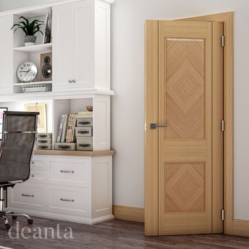Deanta Kensington Pre-Finished Oak FD30 Fire Door alternative