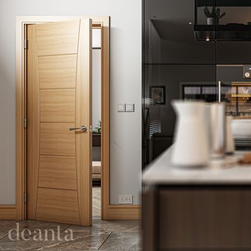Deanta Pamplona Pre-Finished Oak Internal Door alternative