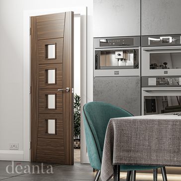 Deanta Pamplona Pre-Finished Walnut Glazed Internal Door alternative