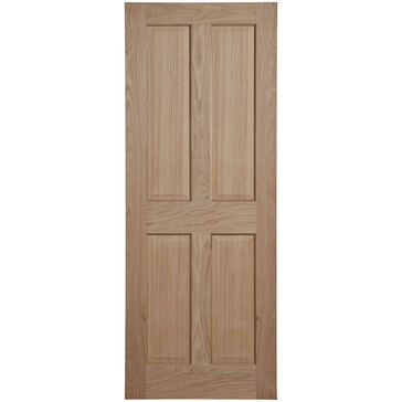 Unfinished Oak Victorian-Style 4 Panel Internal Door