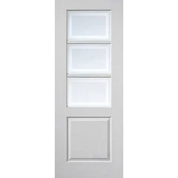 JB Kind 3 Light Andorra White Primed Glazed Internal Door