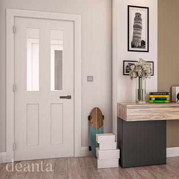 Deanta Eton White Primed Glazed Internal Door alternative