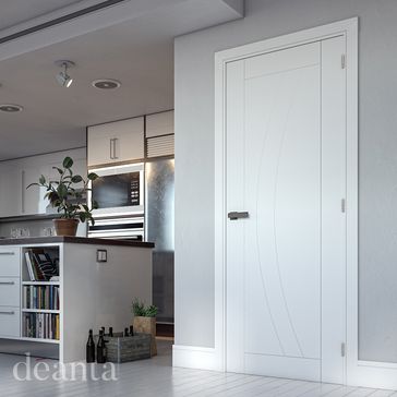 Deanta Ravello White Primed FD30 Fire Door alternative