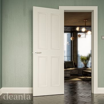 Deanta Rochester White Primed FD30 Fire Door alternative