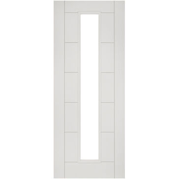 Deanta Seville White Primed 1 Light Glazed Internal Door
