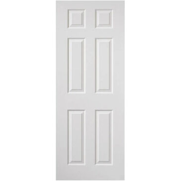 JB Kind 6 Panel Colonist Grained White Primed Internal Door