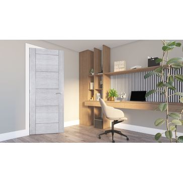 Deanta Montreal Ladder-Style Pre-Finished Light Grey Ash Internal Door alternative