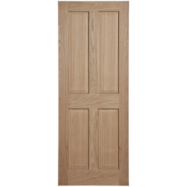 Door Giant Victorian-Style Pre-Finished Oak Veneered 4 Panel Internal Door