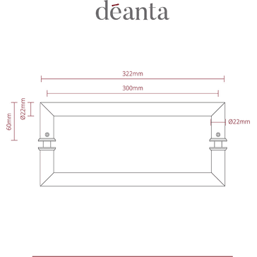 Deanta Polished Steel Mitred Pull Handle alternative