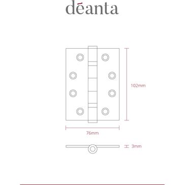Deanta Stainless Steel Grade 13 Fire Rated Hinge (Pack of 2) alternative