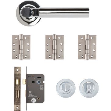 Deanta Arcadia Polished Chrome Bathroom Door Handle Kit alternative