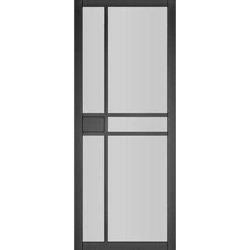 Deanta Dalston Black Pre-Finished Clear Glazed Internal Door