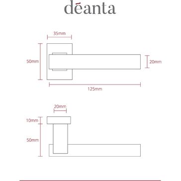 Deanta Argo Urban Door Handle on Rectangle Rose alternative