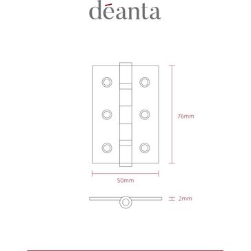 Deanta Black Steel Fire Rated Hinge (Pack of 2) alternative