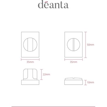 Deanta Urban Thumbturn Set on Rectangle Rose alternative