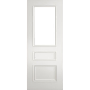 Mendes White Basic Primed Mayfair 2 Panel 1 Light Glazed FD30 Fire Door