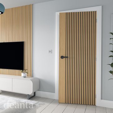 Deanta Malmo Pre-Finished Oak FD30 Fire Door alternative