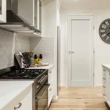 JB Kind 1 Panel Antigua White Primed Shaker Internal Door alternative