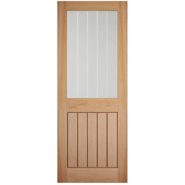 Unfinished Oak Cottage-Style Glazed Internal Door