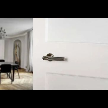 Senza Pari Andretta Knurled Lever Door Handle on Round Rose (Pair) alternative