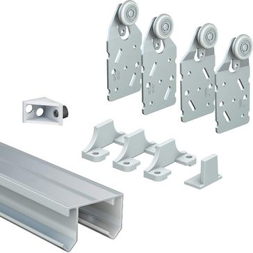 Trakkit Gemini Double Track Top Hung Sliding Kit for Wardrobe Doors alternative