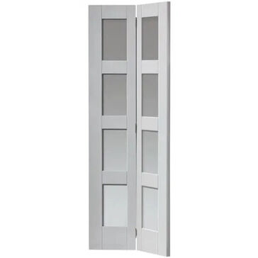 JB Kind Cayman White Primed Glazed Bi-fold Door
