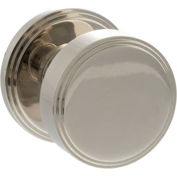 Millhouse Brass Boulton Solid Brass Stepped Mortice Door Knob on Concealed Fix Rose
