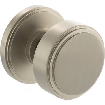 Millhouse Brass Boulton Solid Brass Stepped Mortice Door Knob on Concealed Fix Rose