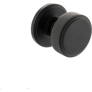 Millhouse Brass Harrison Solid Brass Knurled Mortice Door Knob on Concealed Fix Rose