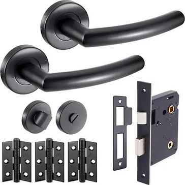 JB Kind Raven Black Door Handle Latch Pack