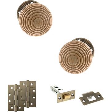 Old English Bridlington Door Knob Pack - Latch Set