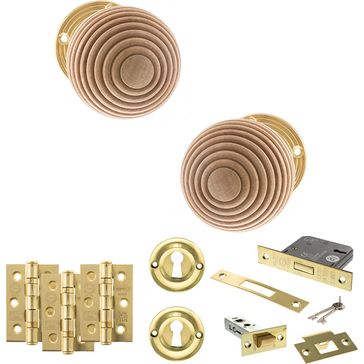 Old English Bridlington Door Knob Pack - Lock Set