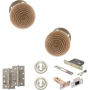 Old English Bridlington Door Knob Pack - Lock Set