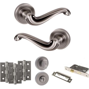 Old English Colchester Door Handle Pack - Bathroom Set alternative