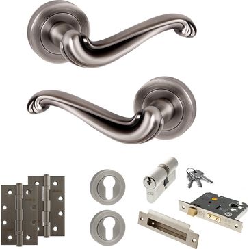 Old English Colchester Door Handle Pack - Euro Lock Set alternative