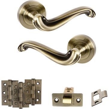 Old English Colchester Door Handle Pack - Latch Set