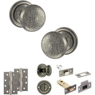 Old English Harrogate Door Knob Pack - Bathroom Set