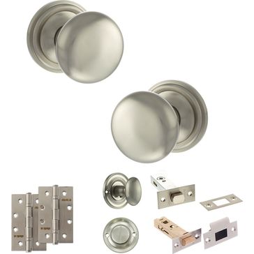 Old English Harrogate Door Knob Pack - Bathroom Set