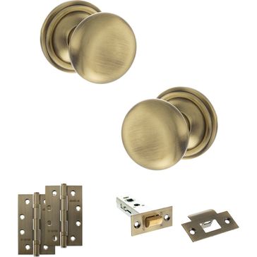 Old English Harrogate Door Knob Pack - Latch Set
