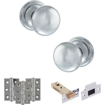 Old English Harrogate Door Knob Pack - Latch Set