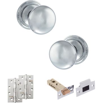 Old English Harrogate Door Knob Pack - Latch Set