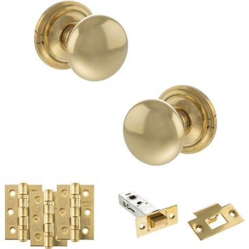 Old English Harrogate Door Knob Pack - Latch Set