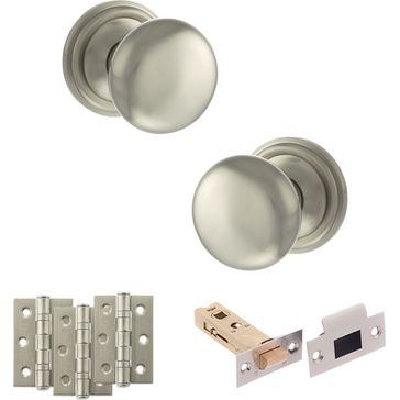 Old English Harrogate Door Knob Pack - Latch Set