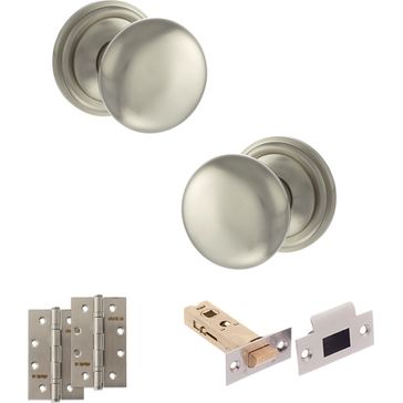 Old English Harrogate Door Knob Pack - Latch Set