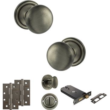 Old English Harrogate Door Knob Pack - Lock Set