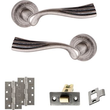 Old English Richmond Door Handle Pack - Latch Set